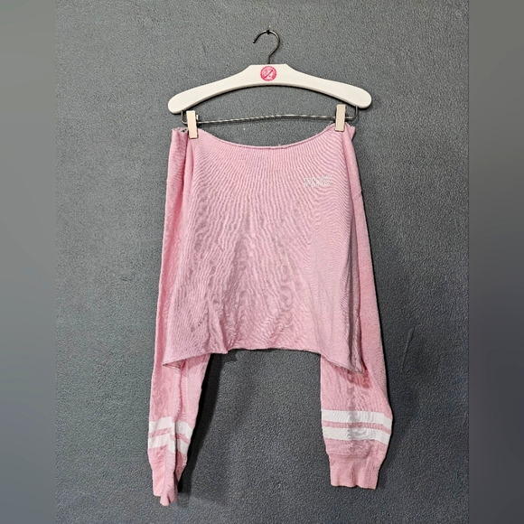 PINK Victoria's Secret Sweaters - Victoria's Secret PINK Light Pink Off-the-shoulder Sweater.